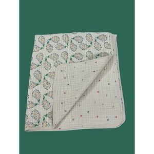 Bebe au Lait Muslin Quilt Baby Blanket Thick Peacock Floral Security Blankie